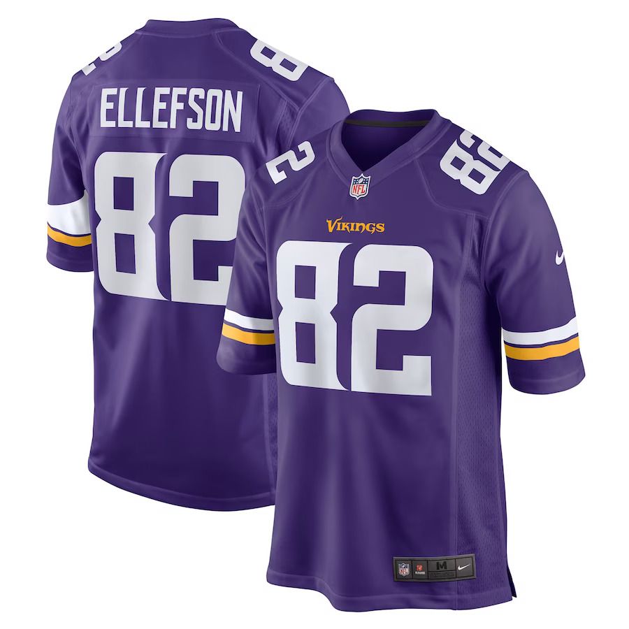 Men Minnesota Vikings #82 Ben Ellefson Nike Purple Game NFL Jersey